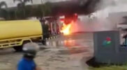 Kebakaran motor di SPBU Sungai Pinang yang menghebohkan warga