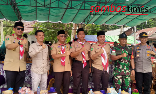 Ketua DPRD Sambas Abu Bakar pada kegiatan perkemahan HUT Pramuka ke-61, Jumat (30/9/2022) di Kecamatan Tangaran. 