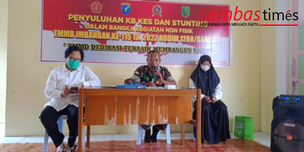 Kegiatan penyuluhan Non Fisik Penyuluhan Kesehatan TMMD Imbangan ke-115 di Desa Lumbang