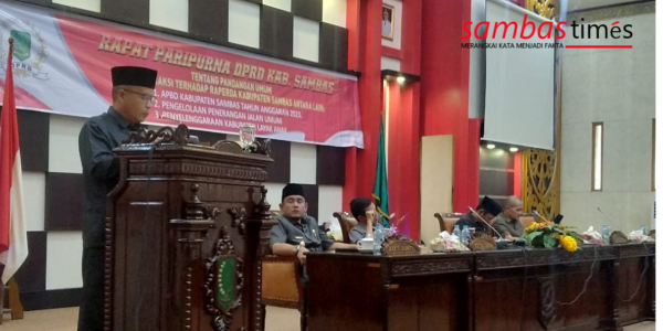 Asmuli juru bicara Fraksi Gerindra saat menyampaikan PU fraksi nya, Rabu (19/10/2022).