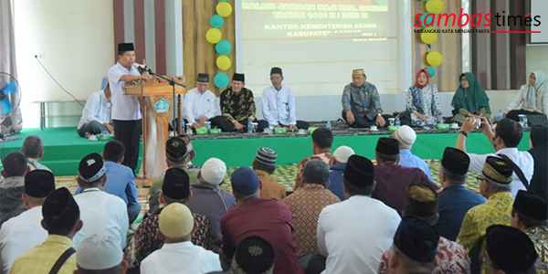 Bupati Sambas Satono menghadiri bimbingan manasik Haji Mandiri, Rabu (16/11/2022).