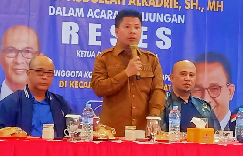 Bupati Sambas Satono menyampaikan program pembangunan Kabupaten Sambas, Senin (26/12/2022).