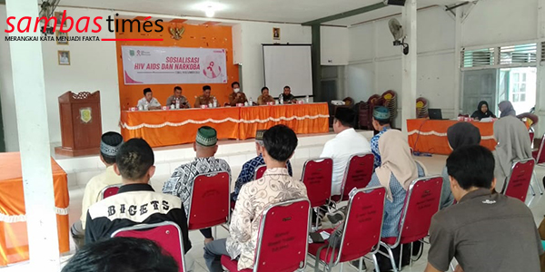 KPA Kabupaten Sambas menggelar Sosialisasi HIV Aids dan Narkoba, Senin (19/12/2022) di Kecamatan Tebas.