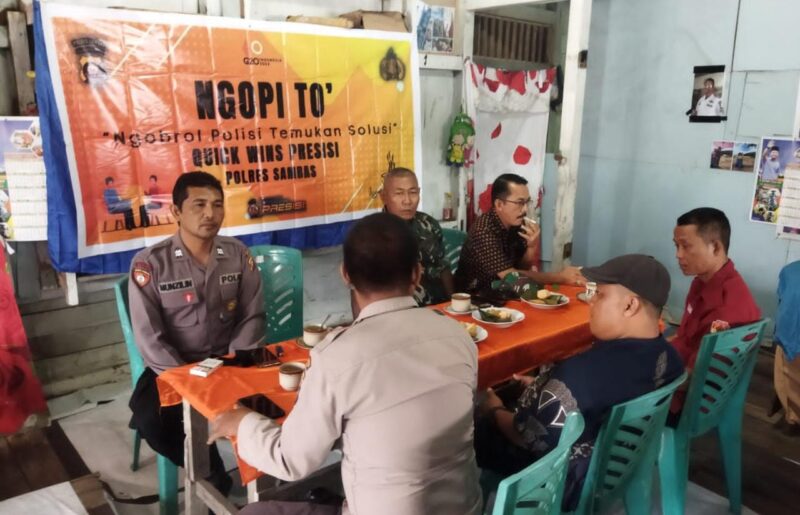 Ngopi To' yang digelar Polsek Sejangkung bersama masyarakat, Sabtu (10/12/2022).