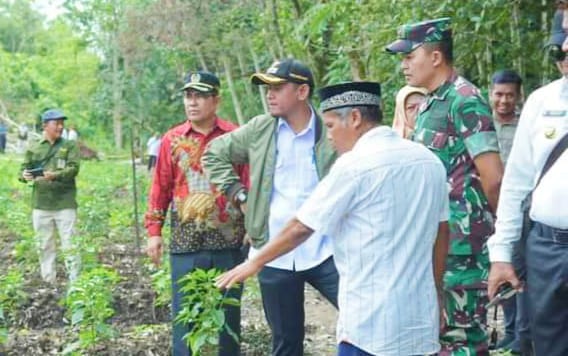 Wakil Bupati Sambas Fahrur Rofi saat berkunjung melihat panen Petani Millenial
