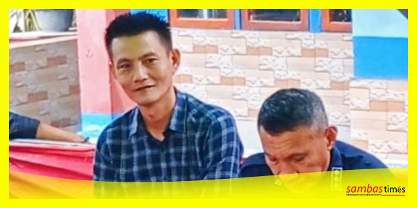 Bui Kiong Anggota DPRD Sambas saat menghadiri peresmian Jalan Sungai Kelambu-Sepinggan, Senin (9/1/2023).