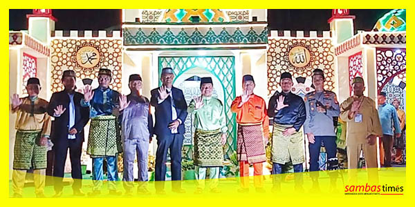 Bupati Sambas Satono pada penutupan MTQ ke-X tingkat Kecamatan Sajad, Sabtu (28/1/2023) malam.