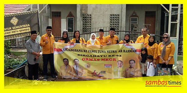 Anjangsana DPD MKGR Provinsi Kalimantan Barat ke panti tunanetra LPAI Arrahmah, Jumat (6/1/2023)