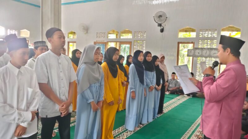 pelantikan Irmas oleh DPK BKPRMI Kecamatan Tekarang, Minggu (19/2/2023).