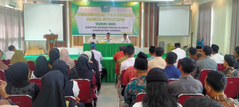 Kemenag Kabupaten Sambas menggelar kegiatan Stunting, Rabu (22/2/2023).