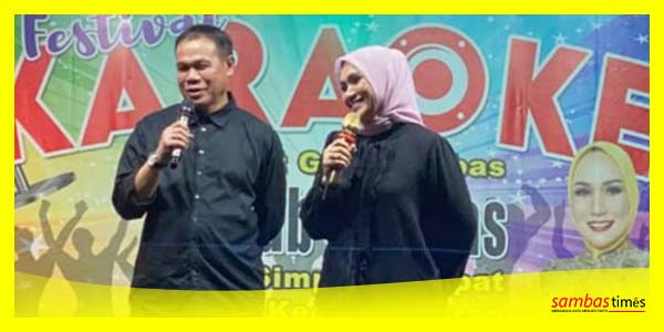 Rubaeti Erlita menyampaikan ucapan terima kasih kepada masyarakat Kecamatan Tangaran, Jumat (10/2/2023) malam.