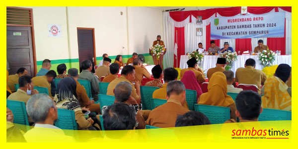 Suasana Musrenbang RKPD Kabupaten Sambas di Kecamatan Semparuk, Selasa (14/2/2023).