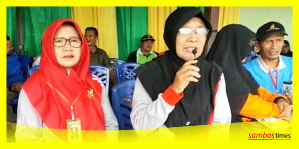 Anggota DPRD Sambas Idaliati pada kegiatan OSN, O2SN dan FLS2N Tingkat Kecamatan Tebas, Kamis (16/3/2023).