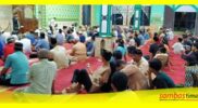 Jemaah Masjid Baitul Hidayah Pemangkat antusias mendengarkan progress Masjid 1001 Kubah