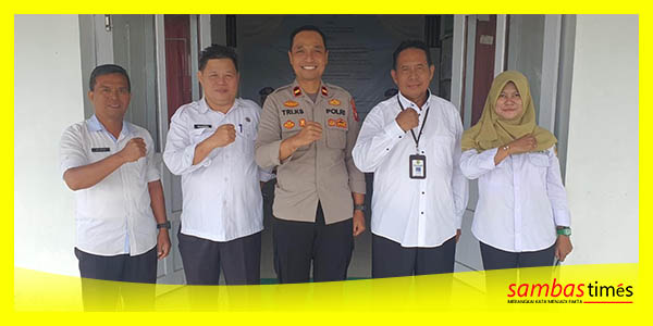 Kapolsek Semparuk IPDA Tri Kurnia Setiawan silaturahmi bersama Forkopimcam Semparuk, Rabu (1/3/2023).
