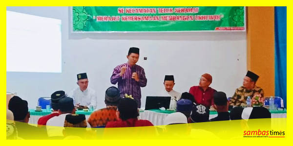 MUI Kabupaten Sambas Sumar'in pada Rakor bersama DKM se Kecamatan Teluk Keramat, Sabtu (4/3/2023).