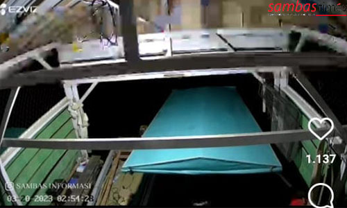 Pencurian Mesin Motor Tempel ditepi sungai, Desa Tanjung Bugis, Sambas terekam CCTV yang diupload Tik Tok Reels di Sambas Informasi