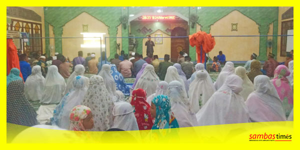 Misni Safari Ketua YSRM menyampaikan Progres Pembangunan Masjid 1001 Kubah pada Safari Ramadan Kedua PP Mas, Minggu (26/3/2023).