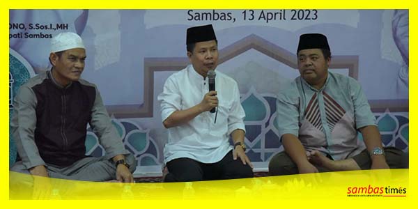 Bupati Sambas Satono buka Puasa Bersama Keluarga Besar Dinas Kesehatan Kabupaten Sambas.