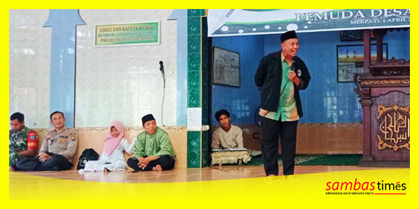 Camat Tangaran Azhari membuka seminar kepemudaan, Sabtu (1/4/2023).