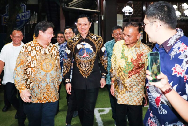 AHY terima silaturahmi Airlangga Hartarto Ketum Partai Golkar di Puri Cikeas, Bogor, Jawa Barat.