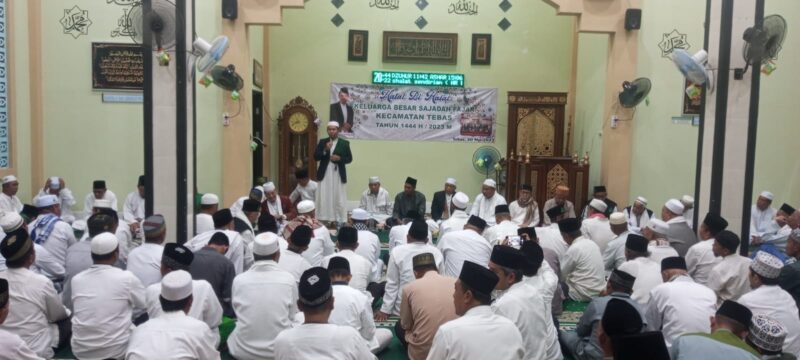 Suasana Halal Bihalal Sajadah Fajar Kecamatan Tebas, Sabtu (20/5/2023).