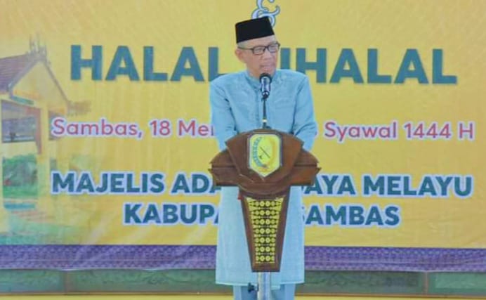 Gubernur Kalbar Sutarmidji pada Peresmian Rumah Melayu Sambas Berkemajuan belum lama ini di Sambas.