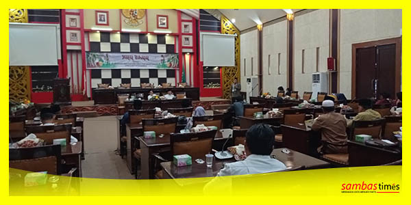 Suasana Halal Bihalal yang digelar jajaran DPRD Kabupaten Sambas, Jumat (11/5/2023).