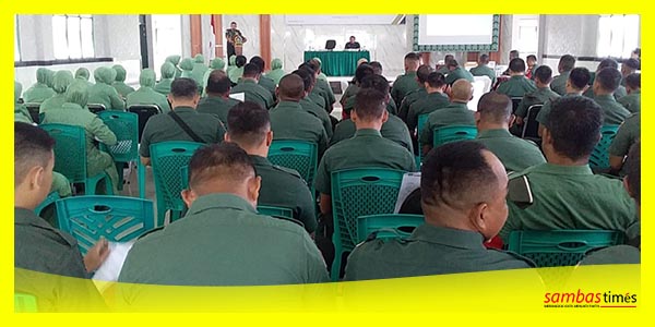 Anggota Kodim 1208 Sambas mengikuti sosialisasi Program ASABRI bagi anggit TNI.