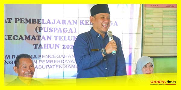Wakil Bupati Sambas Fahrur Rofi membuka kegiatan Puspaga di Desa Lela, Kecamatan Teluk Keramat, Kamis (22/6/2023).