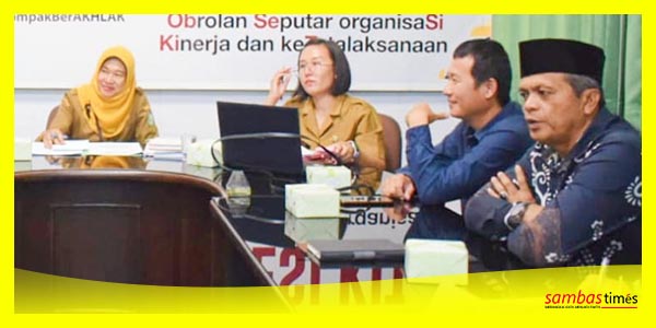 Ketua Komisi IV DPRD Sambas Anwari pada Kunker ke Biro Organisasi Setda Pemprov Kalbar, Senin (3/7/2023).