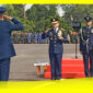 Danlanud Supadio Marsma TNI Prasetia Halim SH memimpin Upacara HUT RI ke-78 di Bandara Liku, Kecamatan Paloh.