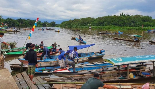Dokumentasi Lomba Mancing Udang Desa Saing Rambi tahun lalu, dan tahun ini kembali di gelar.