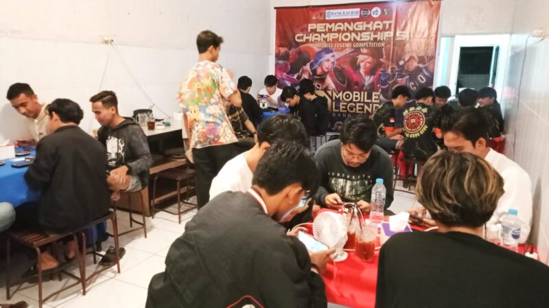 Peserta Turnamen Mobile Legend Pemangkat Championship, Jumat (25/8/2023) di Kecamatan Pemangkat, Kabupaten Sambas.