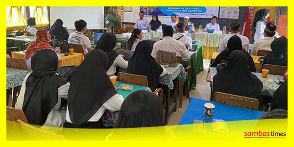 Bimtek Supervisi Aplikasi Aksi Tuan Kalbar yang diikuti KKG dan K3S Kecamatan Tebas, Rabu (27/9/2023).