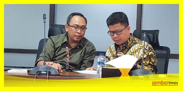 Bupati Sambas Satono menjelaskan usulan mendorong Kebun Raya Sambas kepada Direktur BRIN, Rabu (27/9/2023) di Jakarta.