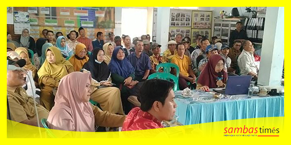 Suasana Musrenbang RKPDes Sepinggan TA 2024 yang dibuka Camat Semparuk Alpian, Selasa (26/9/2023).