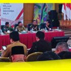 Suasana Rakor Pengelolaan Keuangan dan Aset Desa, Senin (11/9/2023) di Aula Utama Kantor Bupati Sambas.