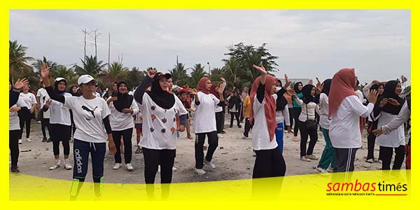 Suasana Senam Masal yang digelar KSOP Sintete, Minggu (17/9/2023) di Halaman KSOP Sintete.