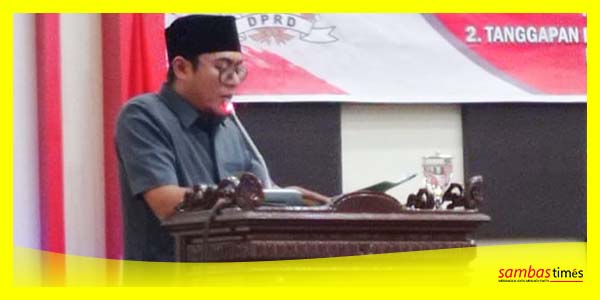 Bagus Setiadi juru bicara Fraksi PKB menyampaikan pendapat fraksinya, Kamis (26/10/2023).