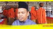 Misni Safari Ketua MABM Kabupaten Sambas saat menghadiri Pelatihan tata Rias Pengantin Daerah Melayu Sambas