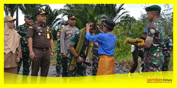 Ketibaan Tim Wasev TMMD Regtas ke-119 di Kabupaten Sambas disambut Dandim 1208 Sambas dan Forkopimda