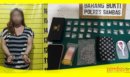 Satresnarkoba Polres Sambas berhasil menangkap waria pengedar Narkoba
