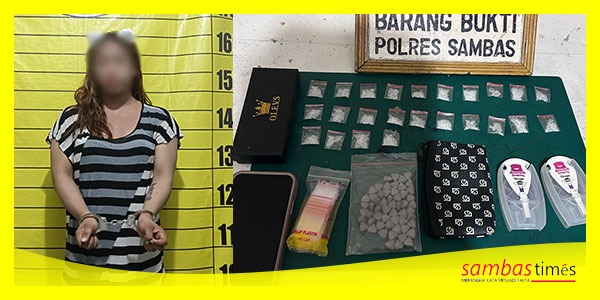 Satresnarkoba Polres Sambas berhasil menangkap waria pengedar Narkoba di Pemangkat, Kamis (7/2/2024) subuh.
