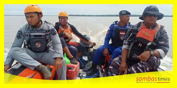 Tim SAR Gabungan Lakukan Pencarian Bocah Tenggelam di Perairan Penjajab, Kecamatan Pemangkat.