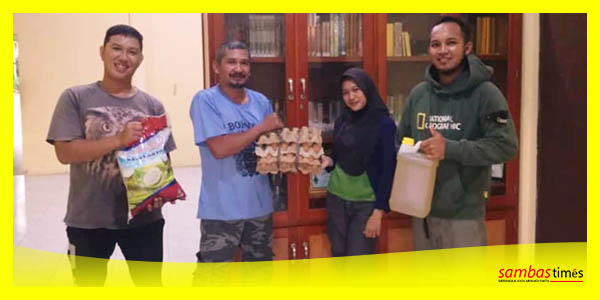 Komunitas Pancing Udang MMJP menyerahkan bantuan Sembako untuk Panti Asuhan Nurul Hamid, Sabtu (23/3/2024).
