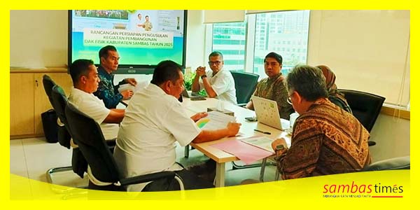 Sekda Sambas melakukan kunjungan kerja di Kementrian PPN/Bappenas RI, Rabu (27/3/2024).