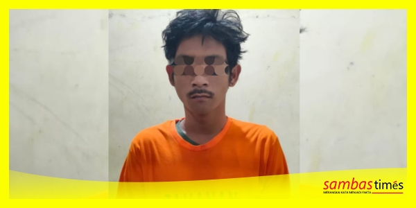 Pelaku penganiayaan Inu Kandung di Pemangkat diamankan pihak kepolisian Polsek Pemangkat, Jumat (5/7/2024).