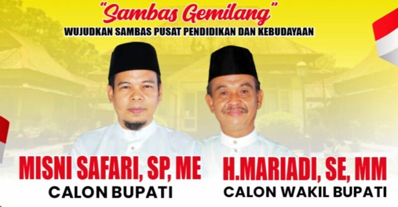 Misni-Mariadi Bapaslon Bupati Sambas dari jalur Perseorangan.