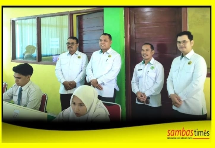 Kementrian Agama (Kemenag) Kabupaten Sambas melakukan monitoring pelaksanaan Ujian Madrasah Berbasis Komputer (UMBK) di MAN Insan Cendekia, Kamis (13/3/2025).
